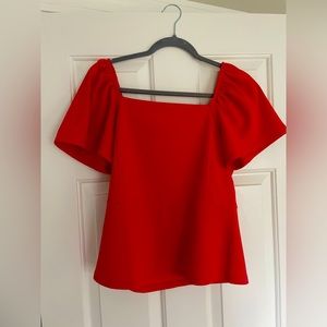 Beautiful red peplum Ann Taylor top!